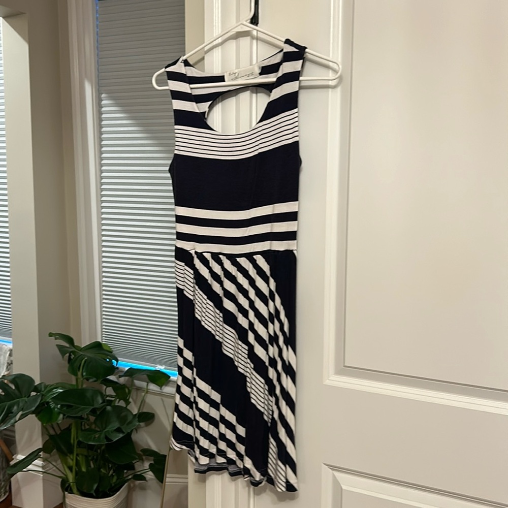 Jersey soft cut out fit and flare dress
